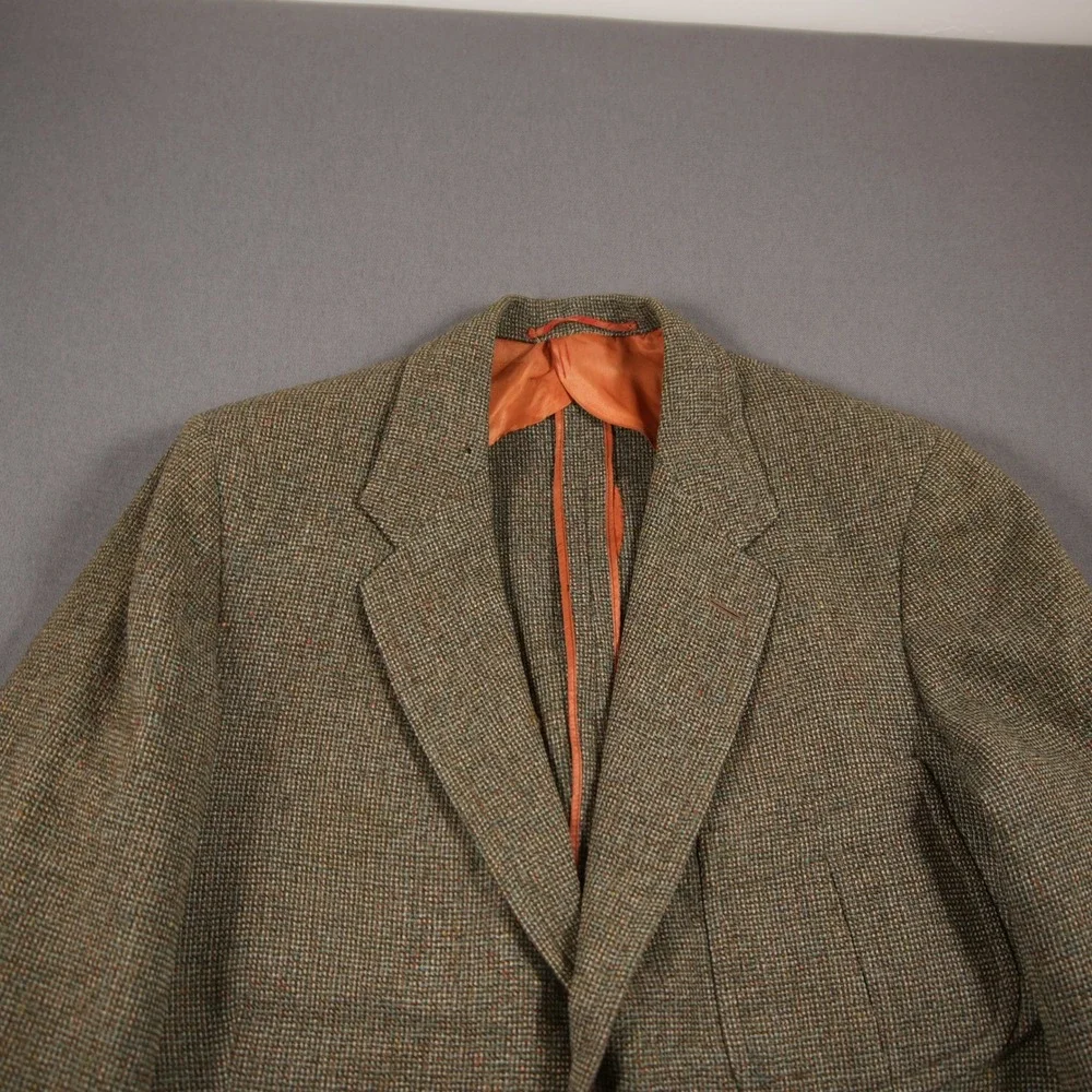 Scotland Yarrowvale Vintage Pure Wool Tweed Two Button Men Blazer 40R College